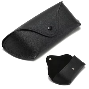 Étui à lunettes en cuir pleine fleur de luxe, résistant aux rayures, pour professionnels B2B, LGC-0055 - Product Image 3