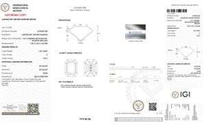 Diamant de laboratoire CVD, clarté VVS2, couleur D, 1,30 carat, avec certificat IGI, taille radiant, pour bijoux de luxe. - Product Image 2