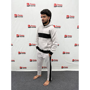 Conjunto de Sudadera con Capucha y Pantalones Deportivos para Hombre, Ecológico, de Felpa Francesa Suave, Grueso, Transpirable, Informal - Product Image 5