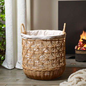 Cesta de Almacenamiento Redonda Multiusos de Ratán Natural a Precio Económico, Moderna y Ecológica, Utilizada para Guardar Ropa y Juguetes - Product Image 6