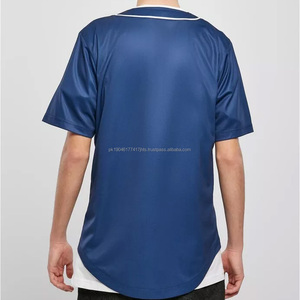 เสื้อเบสบอลแขนสั้นมีกระดุมเสื้อทีมเบสบอล OEM - Product Image 3