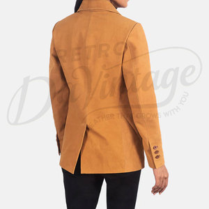 2026 Custom Lady <b>Leather</b> <b>Blazer</b> Short Suede Overcoat Lapel Single Breasted Winter Women Genuine Suede <b>Leather</b> Ladies <b>Blazer</b> Coat - Product Image 5
