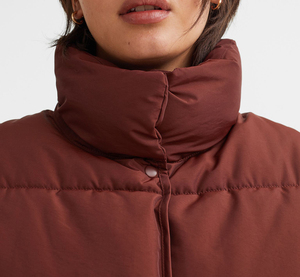 Standing collar <b>sleeveless</b> Waterproof & Breathable Detachable Hood <b>Coat</b> New Design Cotton Filled <b>Sleeveless</b> <b>Women</b> Puffer Jacket - Product Image 2