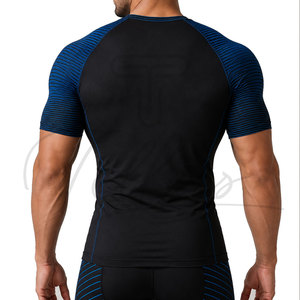 T-shirt de compression pour homme, haute qualité, faible MOQ, logo personnalisé, meilleur prix, fournisseurs de t-shirts de compression pour la course à pied, manches courtes - Product Image 2