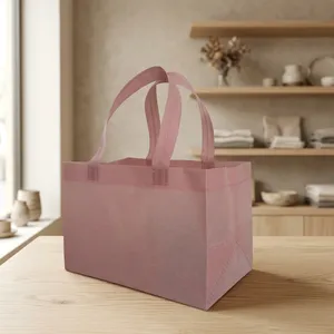 Bolsa de tela reutilizable personalizada impresa con asa termosellada y diseño serigrafiado para uso comercial ecológico - Product Image 1