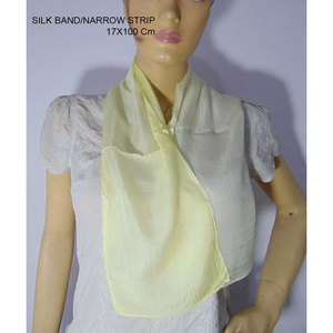 Écharpe en soie longue et unie, bandeau léger en soie de qualité supérieure pour femme, accessoire de mode élégant, meilleure qualité - Product Image 3