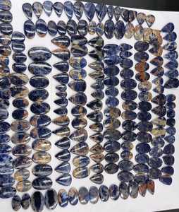 ARTS JEWELS Par de Cabujones de Sodalita Natural al por Mayor |   Gema Suelta Azul, Corte Oval/Pera, Tamaño Libre, Efecto de Color, Sin Orificio - Product Image 3