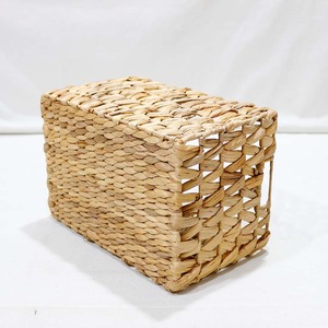Cesta de Almacenamiento Rectangular de Jacinto de Agua Natural Ecológica, Organizador Tejido con Asas para Hogar, Baño y Cocina - Product Image 5