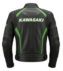แจ็คเก็ตหนัง Kawasaki Ninja สีเขียวแบบสั่งทำพิเศษ หนังวัวแท้ 100% - Product Image 3