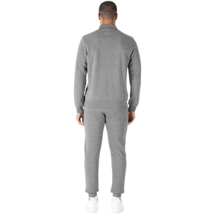 <b>Men's</b> Quarter Zip Fleece Tracksuit Set Stand Collar Pullover <b>Cuffed</b> <b>Trousers</b> Zip Pocket Regular Fit Sporty Sportswear OEM Outfit - Product Image 3