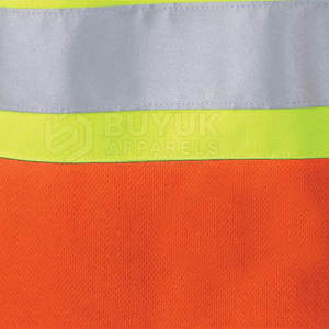 Chemise de sécurité à manches courtes haute visibilité, respirante, réfléchissante, 100% polyester, protection contre le feu, coupe régulière pour les travailleurs d'usine - Product Image 6