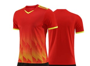Customized Eco-Friendly Front Quick-Drying <b>Men's</b> Football Jerseys High Quality Solid Polyester Mesh Short-Sleeved Hoodies - Product Image 5