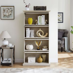 Vetrina a 4 Ripiani con Ante a Ribalta, Elegante Espositore per Oggetti da Collezione, Giocattoli, Statuette e Altri Ricordi - Product Image 2