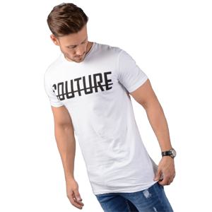 Wholesale Plain <b>White</b> <b>Longline</b> <b>T</b>-<b>Shirts</b>: Heavyweight 100% Cotton, Unisex Oversized Fit with Logo Print - Product Image 3
