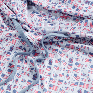 Camiseta de Manga Larga con Capucha para Hombre, Estampado de Bandera Americana, Secado Rápido, Tejido de Poliéster, Informal, para Verano, Corte Regular - Product Image 3