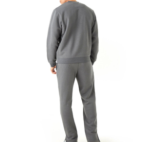 Ensemble de survêtement décontracté pour homme en coton délavé à l'acide, pantalon évasé, 2 pièces, col rond, sérigraphie - Product Image 5