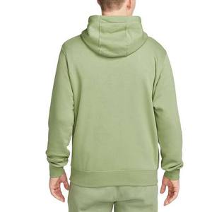เสื้อฮู้ดซิปผู้ชาย สีเขียวมะกอก ทรงปกติ สีพื้น ผ้าฝ้าย 100% ผ้าเฟรนช์เทอร์รี่ถัก - Product Image 2