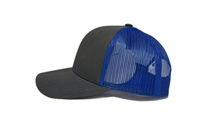 Casquette Trucker à 6 Panneaux en Maille Bleue Respirante avec Logo en Cuir Réglable pour Sports de Plein Air, Fabriquée en Usine au Vietnam - Product Image 2