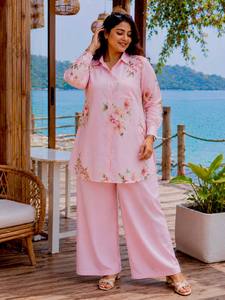 Ensemble pantalon et kurta en coton à imprimé floral pour femmes, coupe ample, longueur cheville, tenue décontractée d'été, style Inde Pakistan - Product Image 5