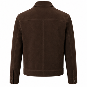 Veste en jean streetwear coupe ample pour homme, hiver, fermeture éclair, col montant, imitation daim haut de gamme, respirante, coupe-vent, épaisse - Product Image 2