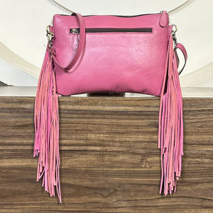 Nuevo Bolso de Cuero Genuino de Vaca con Flecos, Diseño Floral y de Toro, Hecho a Mano, de Primera Calidad, para Mujer - Product Image 6