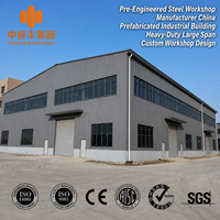Fabricant d'ateliers en acier préfabriqués en Chine, bâtiments métalliques préfabriqués, grande portée, conception personnalisée, usage intensif