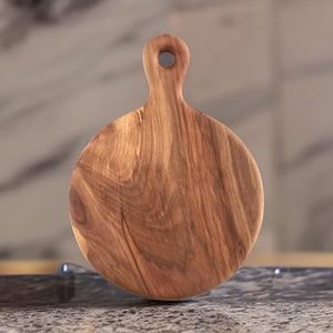 Tabla de Cortar Redonda de Madera Premium al por Mayor para Cocina, Tabla para Cortar Verduras y Frutas, Tabla Multiusos para Preparación de Alimentos - Product Image 1