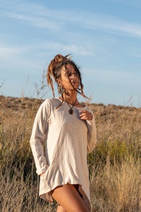 Túnica Boho Ligera de Algodón con Mangas Largas, Estilo Top, Tela Suave y Transpirable para un Uso Diario sin Esfuerzo - Product Image 4