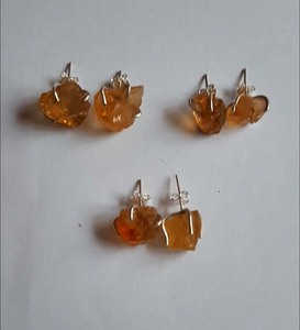 ต่างหูสีน้ำเงิน apatite ดิบแบบมินิมอลลิสต์หมุดเงิน925ชุบทองลวดขนาดเล็กดีไซน์สวยงามสำหรับงานปาร์ตี้ของขวัญวันเกิด - Product Image 2