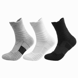 <b>Men's</b> Ankle <b>Socks</b> Solid <b>Black</b> Knitted Breathable Regular Style Summer Sport Use Standard Thickness Spandex Polyester - Product Image 2