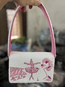 Bolso Tote de Gran Capacidad, Estilo Bohemio Indio, con Bordado de Conejo, Hecho a Mano, para la Noche, Compras, Estilo Boho con Cuentas - Product Image 4