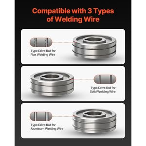Pistola a bobina da 200 pollici con filo di saldatura da 10 piedi che mira ai fili 0.030 \ "e 0.035 \" - Product Image 4