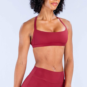 Back <b>Cross</b> Shoulder Straps Ladies Yoga Fitness Quick Dry Seamless Bra Body <b>Fit</b> Four Way Stretch Summer Wear Breathable Bra - Product Image 4
