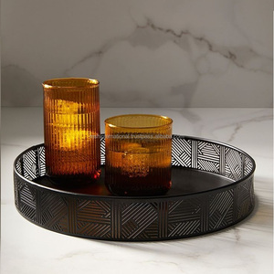 Vente en gros Plateau de service en métal de luxe en fer Rangement artisanal décoratif pour la maison pour gâteaux aux fruits et collations - Product Image 6