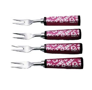 Ensemble de fourchettes en acier inoxydable pur avec poignée en résine verte au design élégant Produit unique Ensembles de fourchettes à couverts en métal par India Art Place - Product Image 3