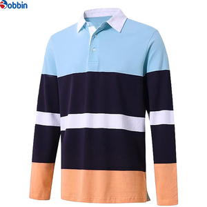 Polo de Manga Larga con Estampado de Rayas de Alta Calidad, Nuevo, con Cuello Tipo Solapa, para Hombre, Informal, Personalizado, Liso, para Parejas - Product Image 1