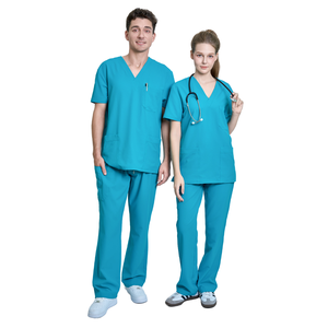 Combinaison de travail en toile de qualité supérieure en coton/polyester/spandex, la plus confortable et utile pour les salons de beauté, dernier design, OEM/ODM pour hôpitaux - Product Image 3