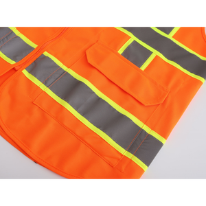 Gilet de sécurité réfléchissant haute visibilité CLASSE 2, imperméable, avec logo personnalisé, ensemble de 10 pièces pour la sécurité sur les chantiers - Product Image 5