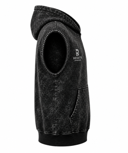 Hoodie en molleton coton/polyester sans manches, personnalisable avec logo, délavé à l'acide, pour homme, modèle 2026, le plus vendu - Product Image 4