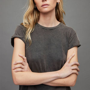 Women's Oversized Color Block Crew Neck T-Shirt Loose Fit Short Sleeve <b>Patchwork</b> Jersey Cotton Casual <b>Top</b> - Product Image 5