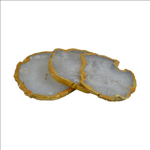 Combo Agate Slice <b>Coasters</b> Latest Home Decor Best Tableware Hotel Restaurant and Bar Design <b>Drink</b> <b>Coaster</b> Set Irregular Shapes - Product Image 2