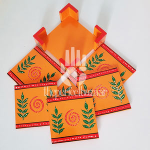 Cesta de Madera Multicolor, Marca theperfectbazaar, Decoración para el Hogar, Hecha en Uttar Pradesh - Product Image 2