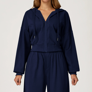 Sudadera con Capucha Corta de Último Diseño para Mujer, Sudadera Corta para Mujer, Sudadera Holgada y Elegante - Product Image 4
