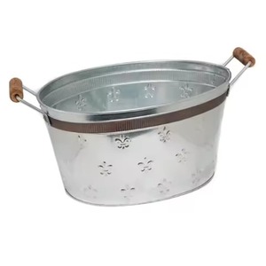 Elegant Metal Ice Beverage Tub Stainless Steel Ice <b>Cooler</b> Bucket Wine Beer Chiller Tub Wedding Event <b>Table</b> Use - Product Image 6