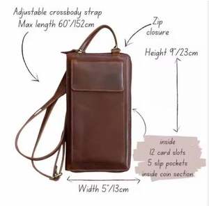 Women <b>Leather</b> Phone Crossbody Bag Small Mobile Wallet <b>Purse</b> Stylish Daily Use Bag <b>On</b> <b>Sale</b> Price By Manufacturer - Product Image 3