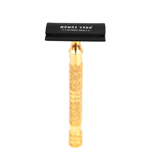 Maquinilla de Afeitar de Seguridad de Doble Filo de Lujo Dorada con Mango Hexagonal Negro, Maquinilla de Afeitar Profesional de Acero Inoxidable para Afeitado en Húmedo para Hombres - Product Image 2