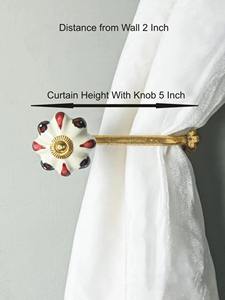 Sujetadores de Cortinas Estilo Perilla de Cristal Vintage para el Hogar, Accesorios Decorativos para Ventanas y un Elegante Toque para la Habitación - Product Image 4