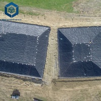 Géomembrane pour bassin à crevettes à haute imperméabilité, prix de la géomembrane 500 microns pour les revêtements de bassins d'aquaculture