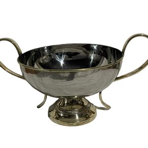 Frutero Decorativo Ovalado de Metal con Acabado Plateado Pulido, Apto para Lavavajillas, Tazón de Servir Vintage para Decoración del Hogar y Bodas - Product Image 1