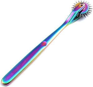 Rueda de Wartenberg Neuro con 3 cabezales de acero inoxidable, multicolor arcoíris, instrumento de diagnóstico sensorial para pruebas nerviosas, Clase I - Product Image 5